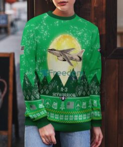 A 3 Skywarrior A3 Aircraft Moonlight Green Color 3D Ugly Christmas Sweater image A-3 Skywarrior A3 Aircraft Moonlight Green Color 3D Ugly Christmas Sweater Product Photo 5