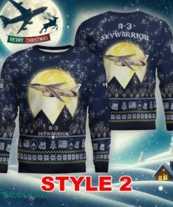 A-3 Skywarrior A3 Aircraft Moonlight Multi Color Ugly Christmas Sweater Gift For Men And Women - A-3 Skywarrior A3 Aircraft Moonlight Ugly Christmas Sweater_11