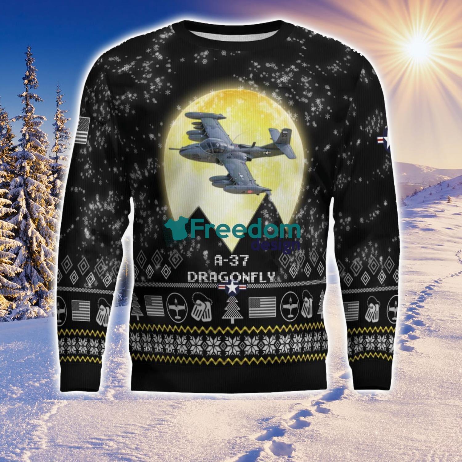a-37-dragonfly-a37-aircraft-moonlight-black-ugly-christmas-sweater-veteran-sweater-2.jpg A-37 Dragonfly A37 Aircraft Moonlight Black Ugly Christmas Sweater Veteran Sweater Product Photo 3