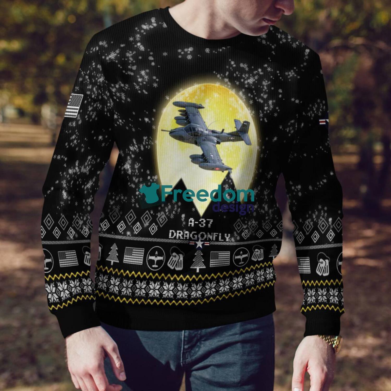 a-37-dragonfly-a37-aircraft-moonlight-black-ugly-christmas-sweater-veteran-sweater-4.jpg A-37 Dragonfly A37 Aircraft Moonlight Black Ugly Christmas Sweater Veteran Sweater Product Photo 5