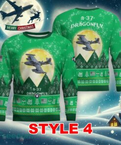 A-37 Dragonfly A37 Aircraft Moonlight Multi Color Ugly Christmas 3D Sweater Gift For Men And Women - A-37 Dragonfly A37 Aircraft Moonlight Ugly Christmas Sweater_26