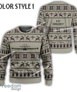 A-37 Dragonfly A37 Aircraft US Air Force Knitted Christmas Sweater Gift Holidays