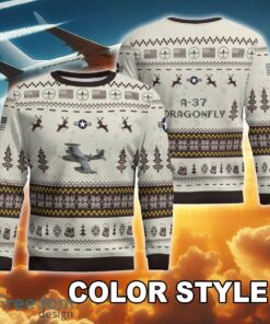A 37 Dragonfly A37 New Pattern Aircraft Xmas Ugly Sweater Gift For Adult image A-37 Dragonfly A37 New Pattern Aircraft Xmas Ugly Sweater Gift For Adult - A-37 Dragonfly A37 Ugly Christmas Sweater AOP Photo 3