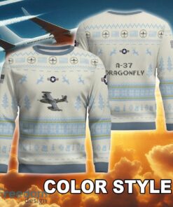A 37 Dragonfly A37 New Pattern Aircraft Xmas Ugly Sweater Gift For Adult image A-37 Dragonfly A37 New Pattern Aircraft Xmas Ugly Sweater Gift For Adult - A-37 Dragonfly A37 Ugly Christmas Sweater AOP Photo 4