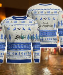 A-4 Skyhawk A4 All Printed AOP Aircraft Ugly Christmas Sweater For Men And Women