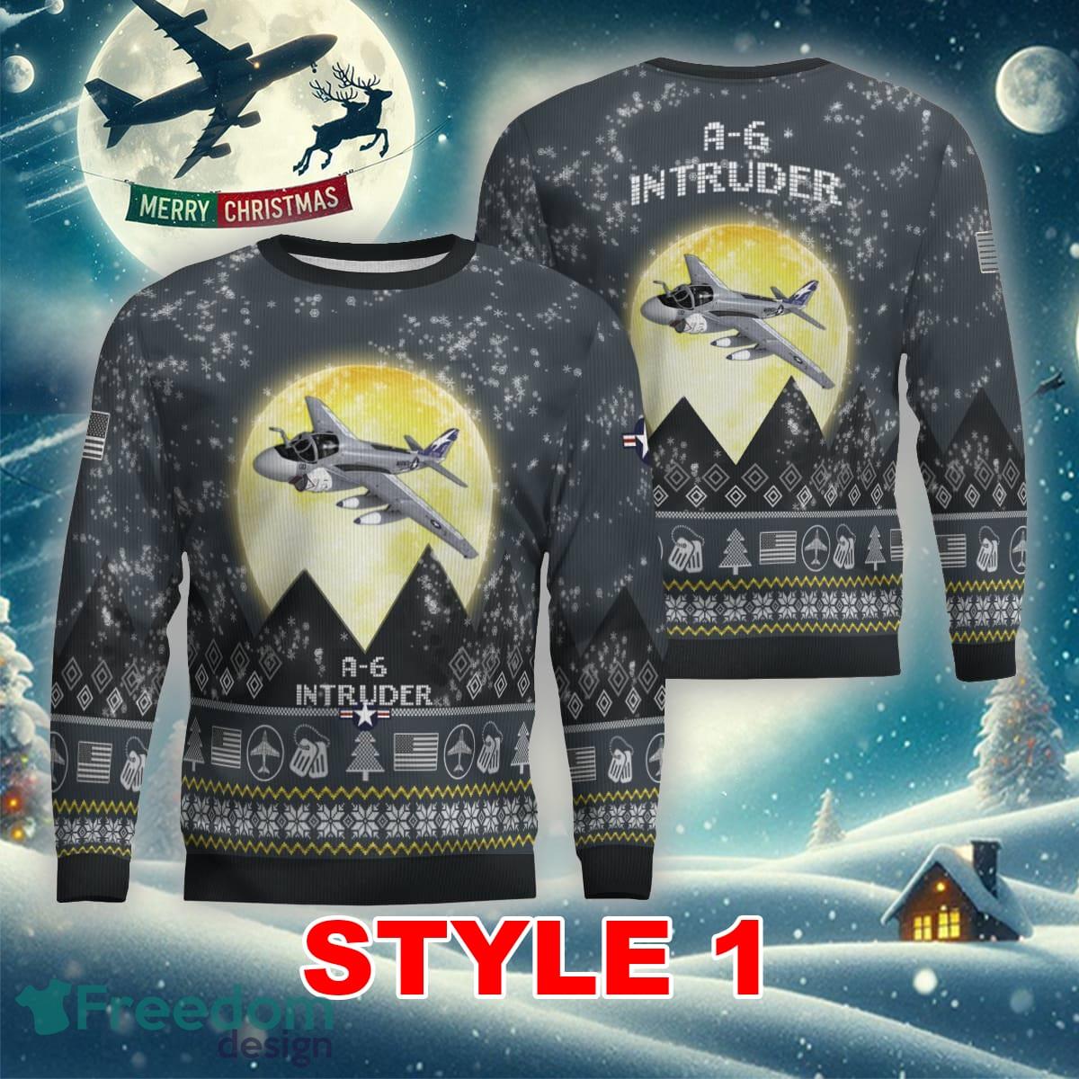 A 6 Intruder A6 Aircraft Moonlight Multi Color Ugly Christmas Sweater Gift For Men And Women image A-6 Intruder A6 Aircraft Moonlight Multi Color Ugly Christmas Sweater Gift For Men And Women - A-6 Intruder A6 Aircraft Moonlight Ugly Christmas Sweater_1
