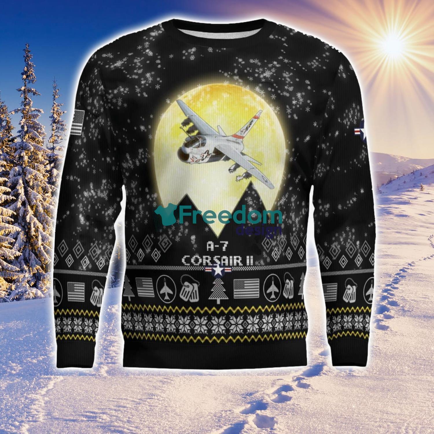 a-7-corsair-ii-a7-aircraft-moonlight-black-ugly-christmas-sweater-veteran-sweater-1.jpg A-7 Corsair II A7 Aircraft Moonlight Black Ugly Christmas Sweater Veteran Sweater Product Photo 2