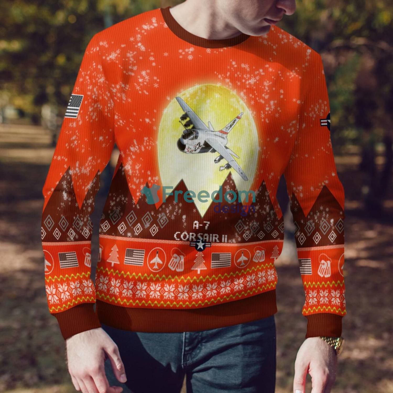 A 7 Corsair II A7 Aircraft Moonlight Sweater image A-7 Corsair II A7_Aircraft Moonlight Sweater Product Photo 3