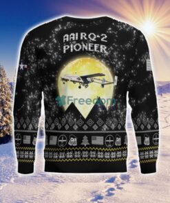 AAI RQ 2 Pioneer RQ2 Aircraft Moonlight Black Ugly Christmas Sweater Veteran Sweater image AAI RQ-2 Pioneer RQ2 Aircraft Moonlight Black Ugly Christmas Sweater Veteran Sweater Product Photo 4