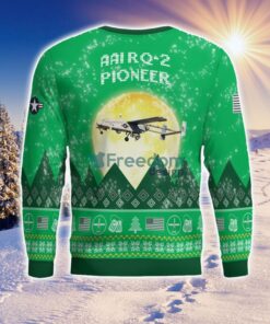 AAI RQ 2 Pioneer RQ2 Aircraft Moonlight Green Color 3D Ugly Christmas Sweater image AAI RQ-2 Pioneer RQ2 Aircraft Moonlight Green Color 3D Ugly Christmas Sweater Product Photo 3