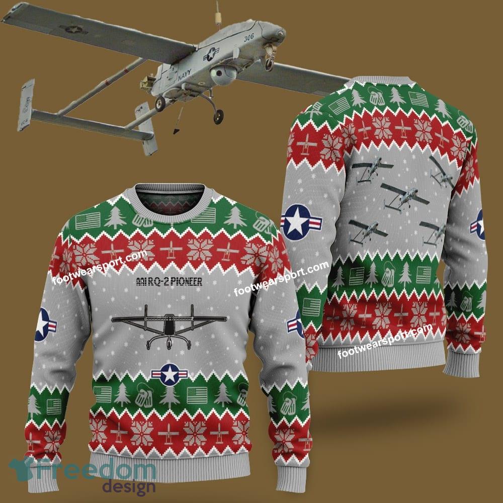 AAI RQ 2 Pioneer RQ2 Aircraft US Navy Ugly Christmas Sweater Gift For Vetetan image AAI RQ-2 Pioneer RQ2 Aircraft US Navy Ugly Christmas Sweater Gift For Vetetan - AAI RQ-2 Pioneer RQ2 Aircraft US Navy Ugly Christmas Sweater Gift For Vetetan