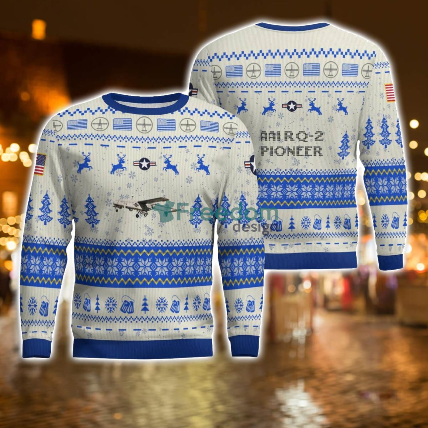 AAI RQ 2 Pioneer RQ2 All Printed AOP Aircraft Ugly Christmas Sweater For Men And Women image AAI RQ-2 Pioneer RQ2 All Printed AOP Aircraft Ugly Christmas Sweater For Men And Women Product Photo 1