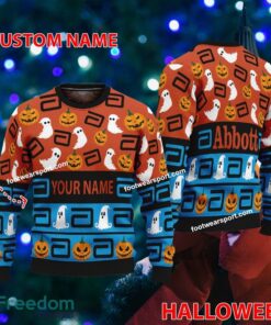 Abbott Custom Name Halloween Ugly Christmas Sweater For Fans