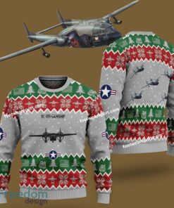 AC-119 Gunship AC119 Aircraft US Air Force Knitted Christmas Sweater Gift For Vetetan