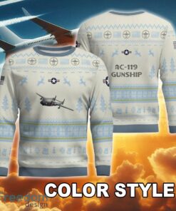 AC-119 Gunship AC119 New Pattern Christmas Aircraft Ugly Sweater Gift Holidays - AC-119 Gunship AC119 Ugly Christmas Sweater AOP Photo 4