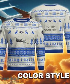 AC-119 Gunship AC119 New Pattern Christmas Aircraft Ugly Sweater Gift Holidays - AC-119 Gunship AC119 Ugly Christmas Sweater AOP Photo 5