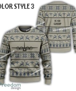 AC 130 Gunship AC130 Aircraft US Air Force Knitted Christmas Sweater Gift For Vetetan image AC-130 Gunship AC130 Aircraft US Air Force Knitted Christmas Sweater Gift For Vetetan - AC-130 Gunship AC130 Aircraft Best Front Ugly Christmas Sweater Photo 3