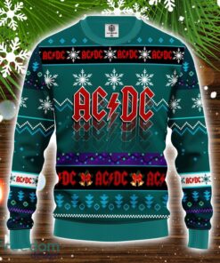 Acdc Ugly Christmas Sweater Blue Green Amazing Gift Christmas Gift For Men And Women