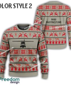 AgustaWestland AW101 Aircraft Ugly Christmas Sweater Gift For Adult - AgustaWestland AW101 Aircraft Best Front Ugly Christmas Sweater Photo 2
