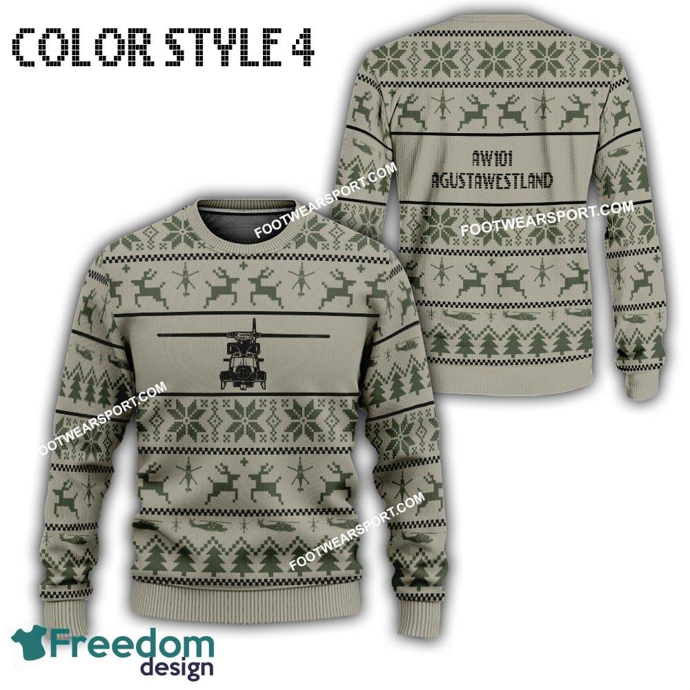 AgustaWestland AW101 Aircraft Ugly Christmas Sweater Gift For Adult image AgustaWestland AW101 Aircraft Ugly Christmas Sweater Gift For Adult - AgustaWestland AW101 Aircraft Best Front Ugly Christmas Sweater Photo 4