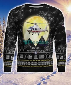AgustaWestland AW109 Aircraft Moonlight Black Ugly Christmas Sweater Veteran Sweater Product Photo 2