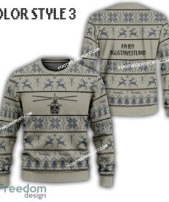 AgustaWestland AW109 Aircraft Ugly Christmas Sweater Gift For Men And Women image AgustaWestland AW109 Aircraft Ugly Christmas Sweater Gift For Men And Women - AgustaWestland AW109 Aircraft Best Front Ugly Christmas Sweater Photo 3