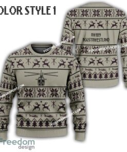 AgustaWestland AW109 Aircraft Ugly Christmas Sweater Gift For Men And Women AgustaWestland AW109 Aircraft Ugly Christmas Sweater Gift For Men And Women