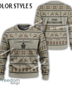 AgustaWestland AW109 Aircraft Ugly Christmas Sweater Gift For Men And Women image AgustaWestland AW109 Aircraft Ugly Christmas Sweater Gift For Men And Women - AgustaWestland AW109 Aircraft Best Front Ugly Christmas Sweater Photo 5