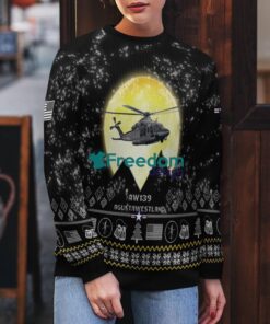AgustaWestland AW139 Aircraft Moonlight Black Ugly Christmas Sweater Veteran Sweater