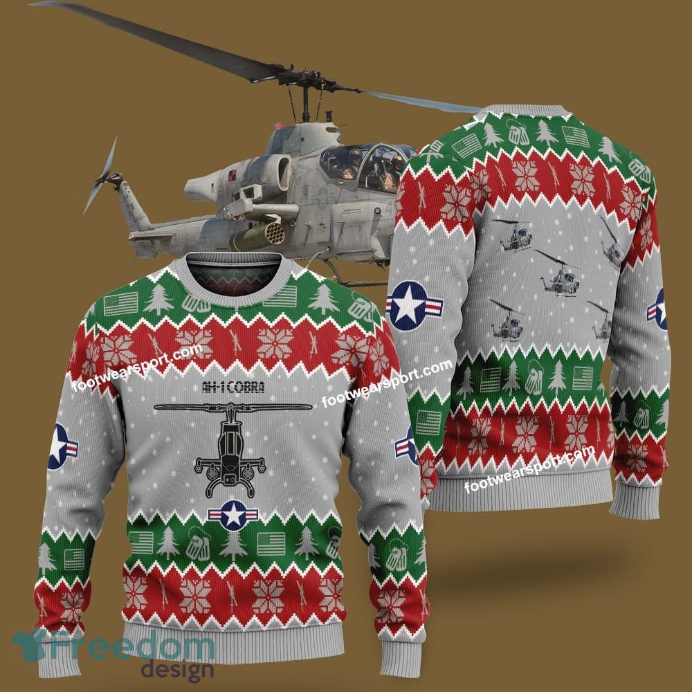 AH 1 Cobra AH1 Aircraft US Army Ugly Christmas 3D Sweater Gift For Vetetan image AH-1 Cobra AH1 Aircraft US Army Ugly Christmas 3D Sweater Gift For Vetetan - AH-1 Cobra AH1 Aircraft US Army Ugly Christmas 3D Sweater Gift For Vetetan