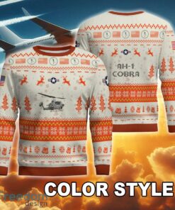 AH-1 Cobra AH1 New Pattern Aircraft Christmas Knitted Sweater For Veteran - AH-1 Cobra AH1 Ugly Christmas Sweater AOP Photo 2