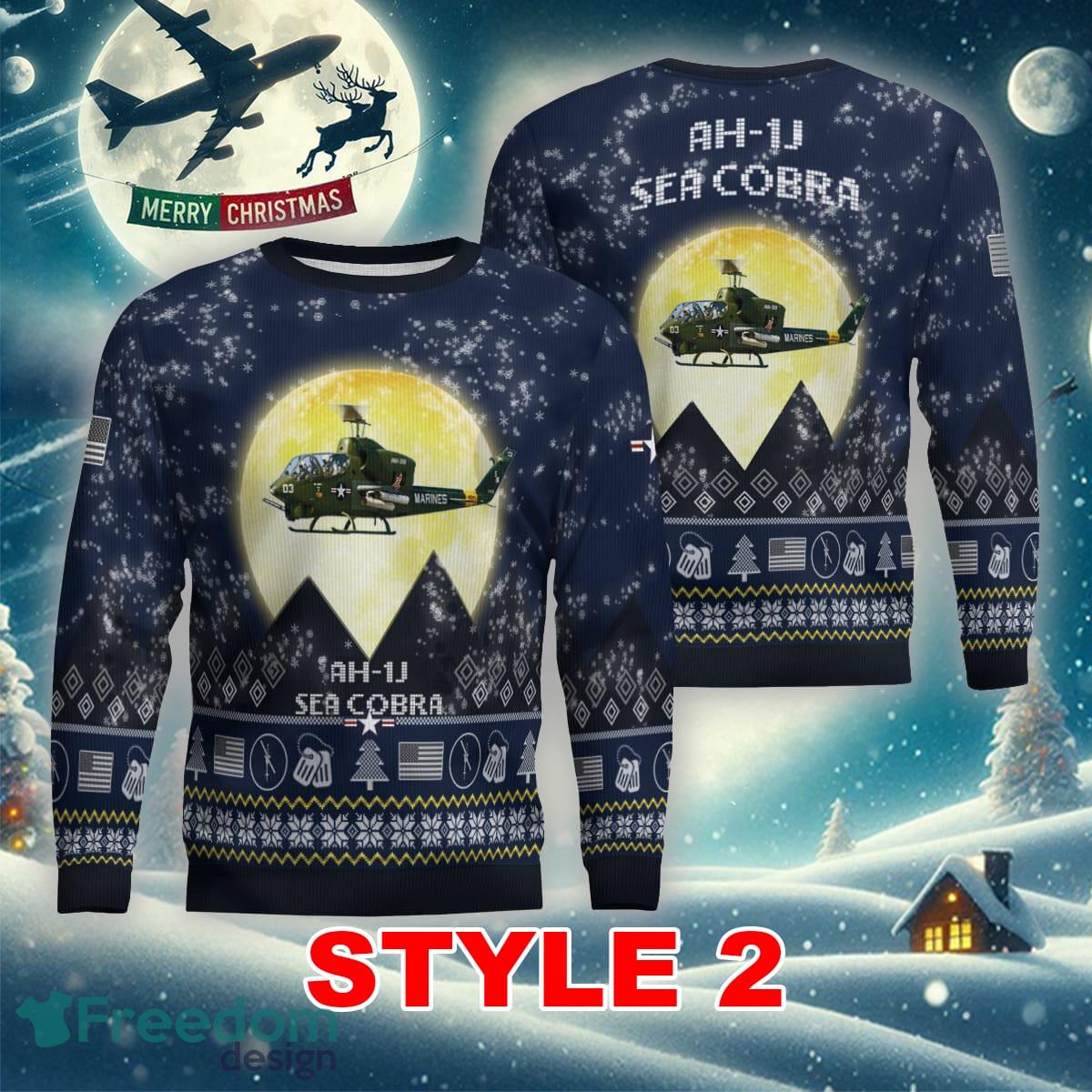 AH 1J SeaCobra AH1J Aircraft Moonlight Multi Color Knitted Xmas Sweater Gift For Men And Women image AH-1J SeaCobra AH1J Aircraft Moonlight Multi Color Knitted Xmas Sweater Gift For Men And Women - AH-1J SeaCobra AH1J Aircraft Moonlight Ugly Christmas Sweater_11