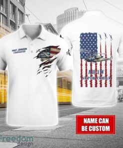AH-1W Super Cobra AH1W Custom Name AOP Aircraft Polo Shirt Veteran Golf polo Shirt White Corlor