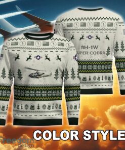 AH-1W Super Cobra AH1W New Pattern Aircraft Xmas Ugly Sweater For Veteran AH-1W Super Cobra AH1W New Pattern Aircraft Xmas Ugly Sweater For Veteran