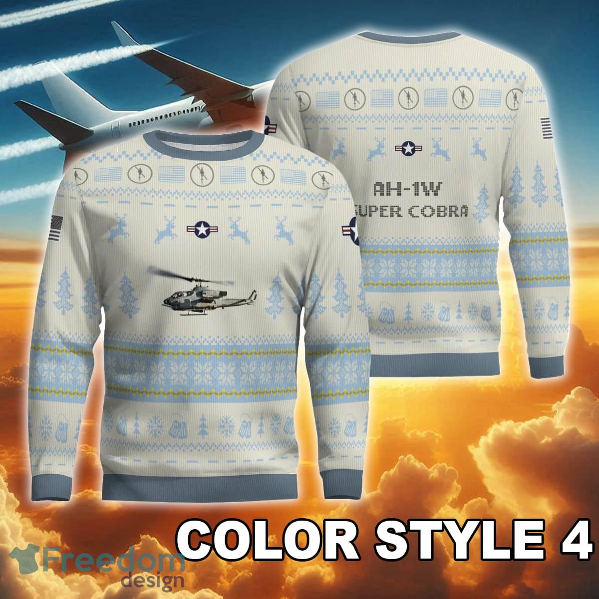 AH 1W Super Cobra AH1W New Pattern Aircraft Xmas Ugly Sweater For Veteran image AH-1W Super Cobra AH1W New Pattern Aircraft Xmas Ugly Sweater For Veteran - AH-1W Super Cobra AH1W Ugly Christmas Sweater AOP Photo 4
