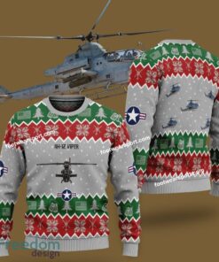 AH-1Z Viper AH1Z Aircraft US Marine Corps Ugly Christmas Sweater Gift For Men And Women