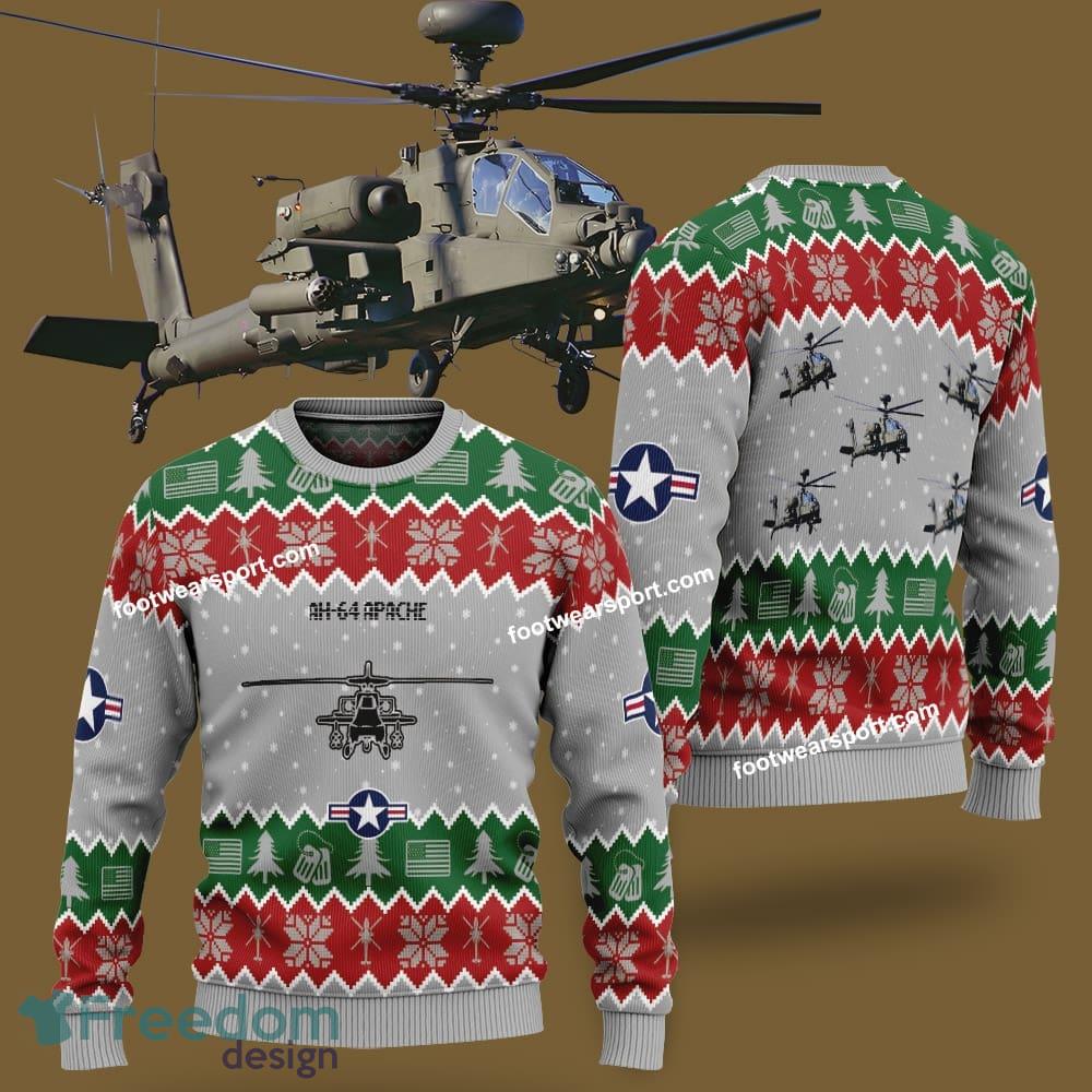 AH 64 Apache AH64 Aircraft US Army Ugly Christmas Sweater Gift For Adult image AH-64 Apache AH64 Aircraft US Army Ugly Christmas Sweater Gift For Adult - AH-64 Apache AH64 Aircraft US Army Ugly Christmas Sweater Gift For Adult