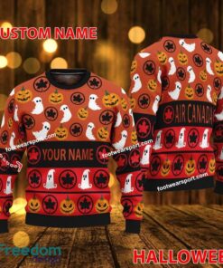 Air Canada Personalized Halloween Ugly Christmas Sweater For Fans