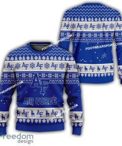 Air Force Falcons Logo Pattern Ugly Christmas Sweater AOP Gift For Men And Women