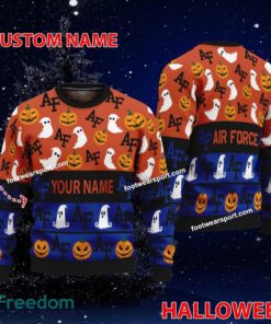 Air Force Falcons Personalized Halloween Ugly Christmas Sweater For Fans
