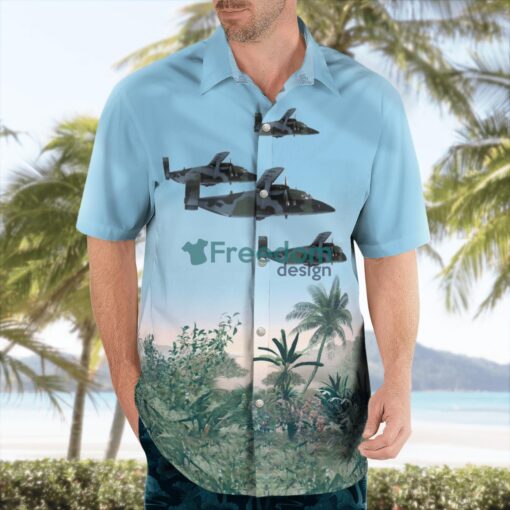 Air Force Short C-23 Sherpa Light Blue Hawaiian Shirt Product Photo 4