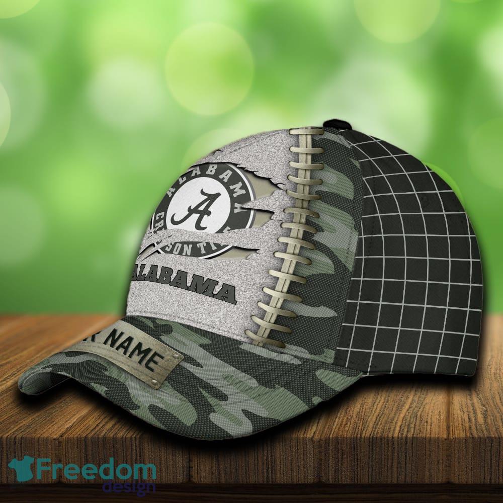 Alabama Crimson Tide 3D Hat And Cap Beach Design Camo Green For Fans Gift Custom Name image Alabama Crimson Tide 3D Hat And Cap Beach Design Camo Green For Fans Gift Custom Name - Alabama Crimson Tide 3D Hat And Cap Camo_3