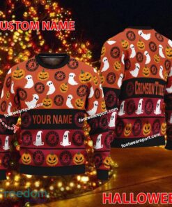 Alabama Crimson Tide Custom Name Halloween Ugly Christmas Sweater AOP Gift For Men And Women
