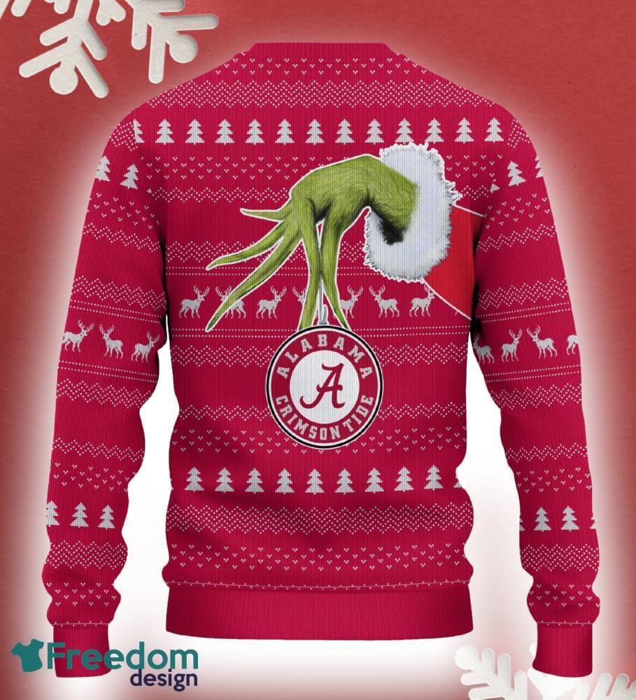 Alabama Crimson Tide Grinch Driving Funny 3D Ugly Christmas Sweater For Men Women image Alabama Crimson Tide Grinch Driving Funny 3D Ugly Christmas Sweater For Men Women - Alabama Crimson Tide Christmas Sweater Grinch Driving Photo 3