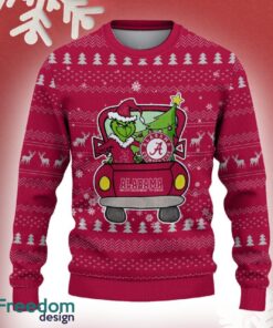 Alabama Crimson Tide Grinch Driving Funny 3D Ugly Christmas Sweater For Men Women