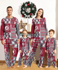 Alabama Crimson Tide Pajamas Set Custom Name Gift For Christmas Family Pajamas Set Alabama Crimson Tide Pajamas Set Custom Name Gift For Christmas Family Pajamas Set