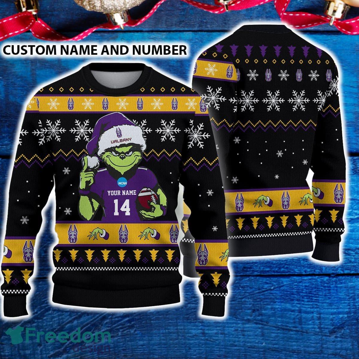 Albany Great Danes 3D Ugly Christmas Sweater Grinch Funny Custom Number And Name image Albany Great Danes 3D Ugly Christmas Sweater Grinch Funny Custom Number And Name - Albany Great Danes 3D Ugly Christmas Sweater Grinch Funny Custom Number And Name