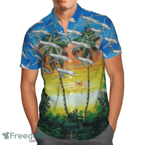 Alitalia Airbus A319-100 Hawaiian Shirt Beach Shirt Product Photo 2