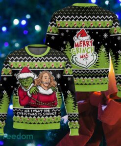 All I want is Silence! Grinch Ugly Sweater Knitted Christmas Sweater Gift For Adult