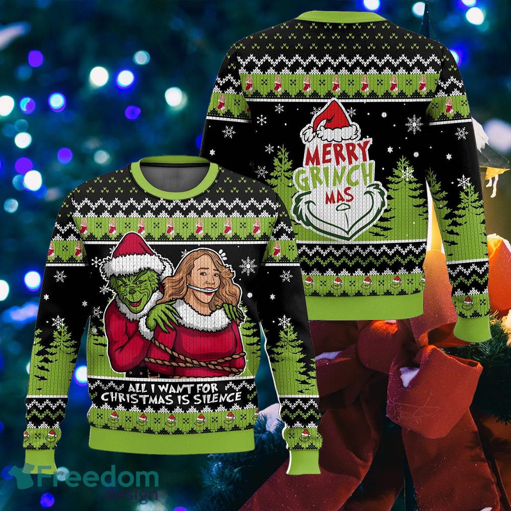 All I want is Silence! Grinch Ugly Sweater Knitted Christmas Sweater Gift For Adult image All I want is Silence! Grinch Ugly Sweater Knitted Christmas Sweater Gift For Adult - All I want is Silence! Grinch Ugly Sweater Knitted Christmas Sweater Gift For Adult